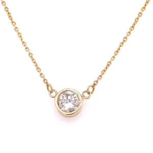 1.15ct Diamond Station Necklace 14kt Yellow Gold