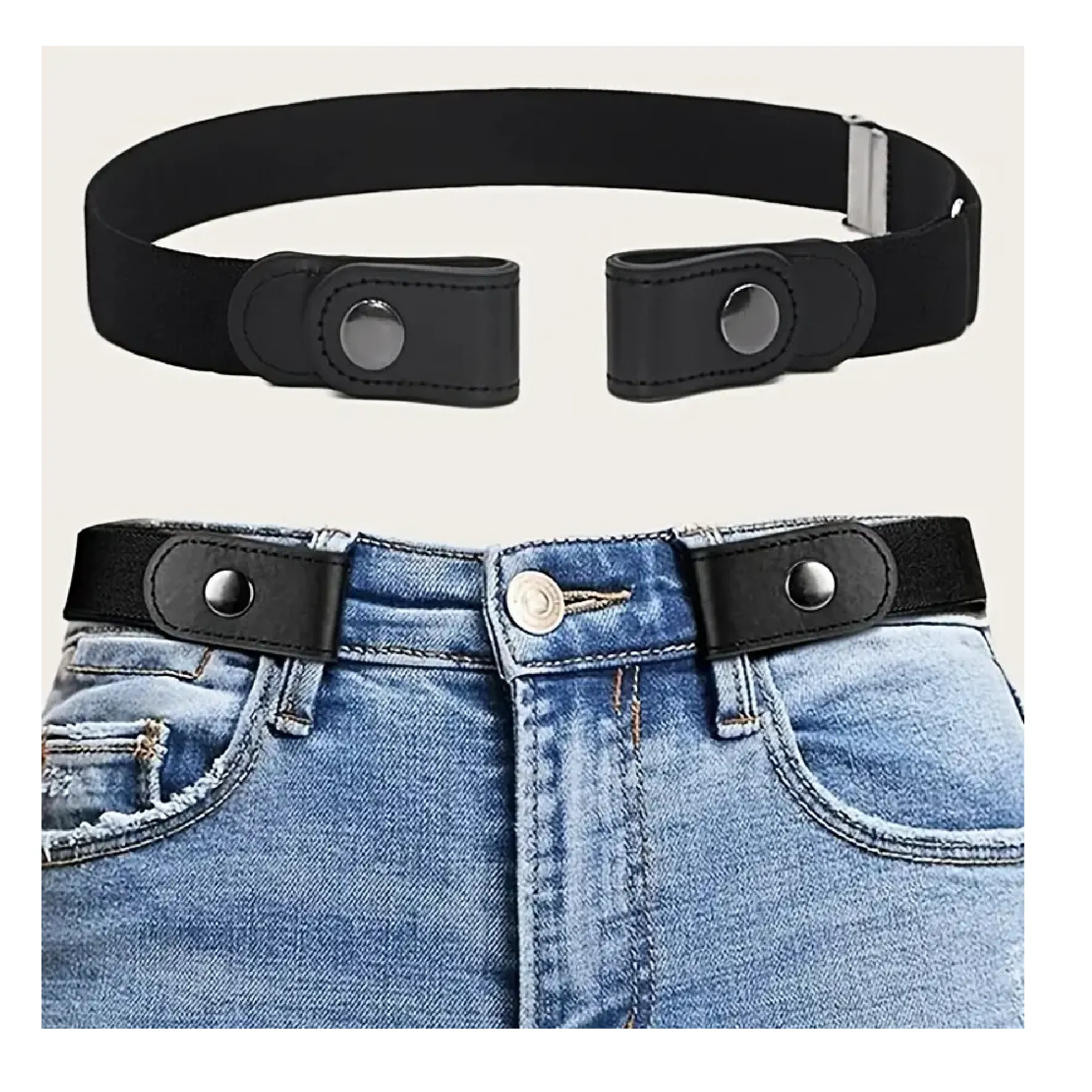 1pc Unisex Elastic Buckle-free Waist Belt, Comfortable Adjustable Belt