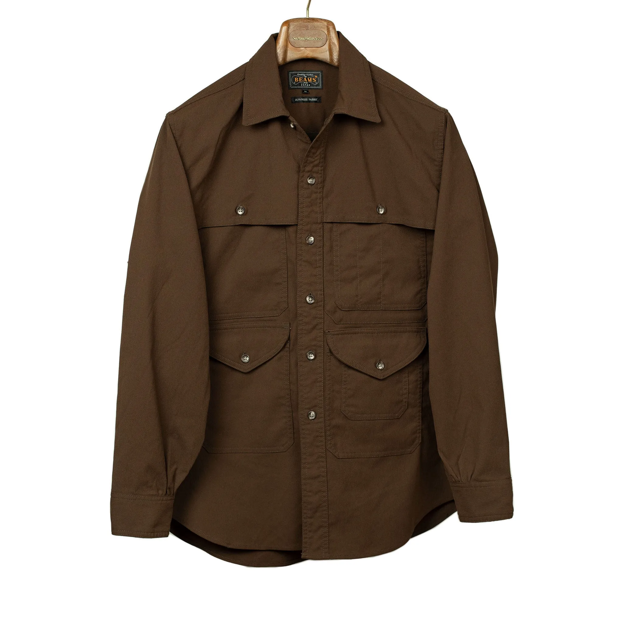 Adventure shirt in brown poly corduroy