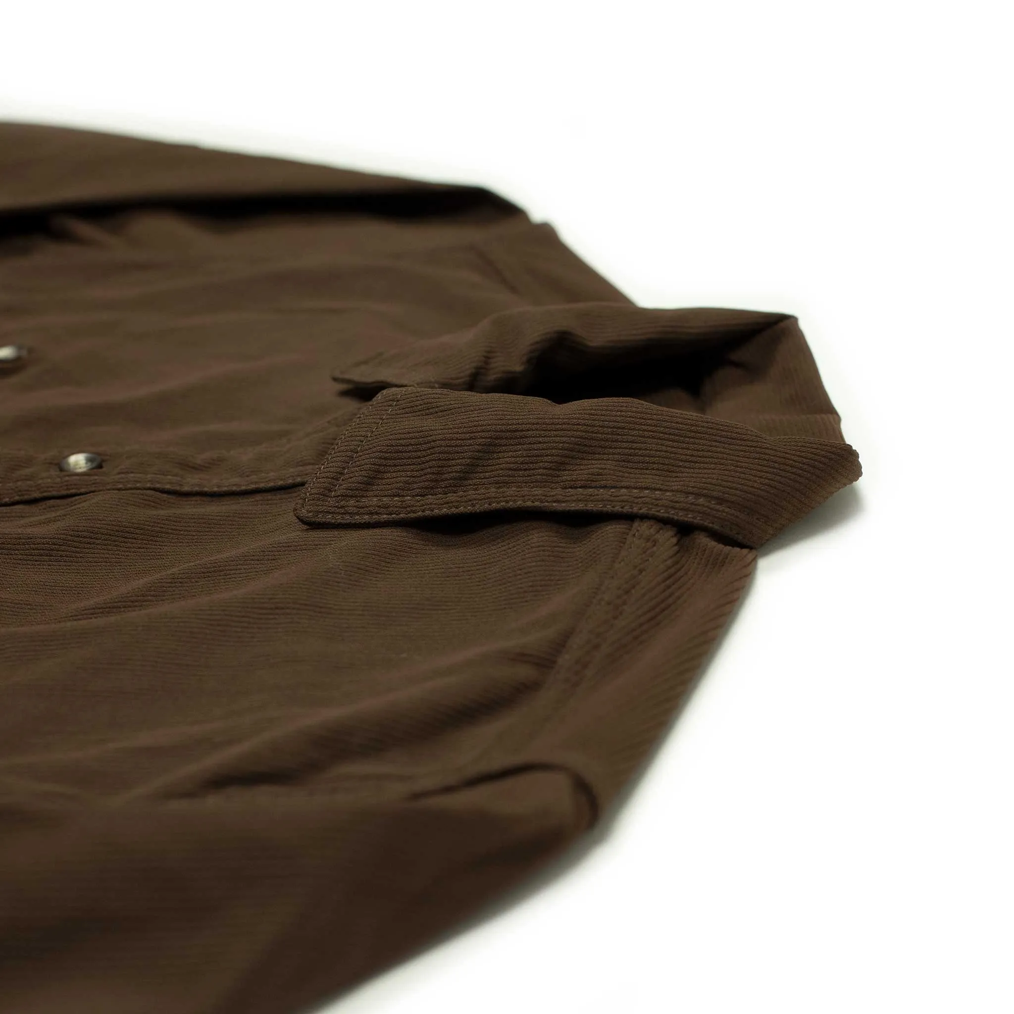 Adventure shirt in brown poly corduroy