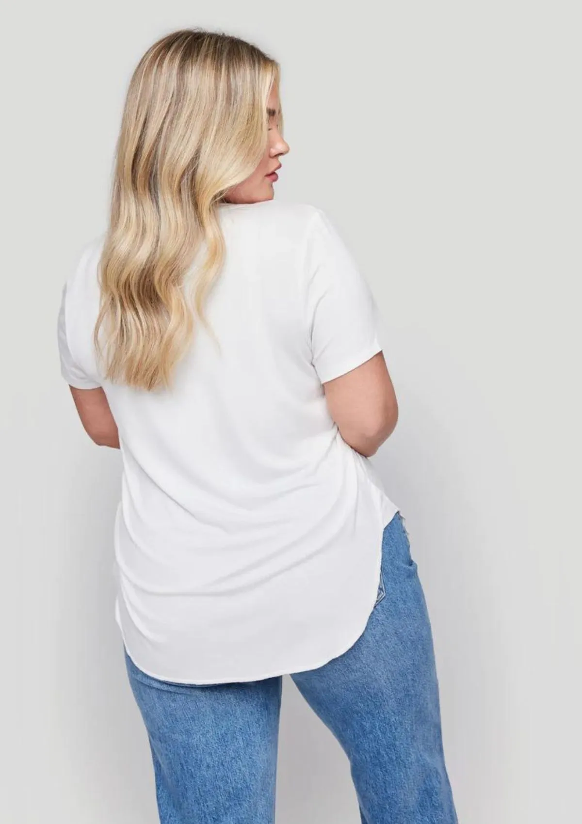 Alabama Scoop Neck Crop Tee - White