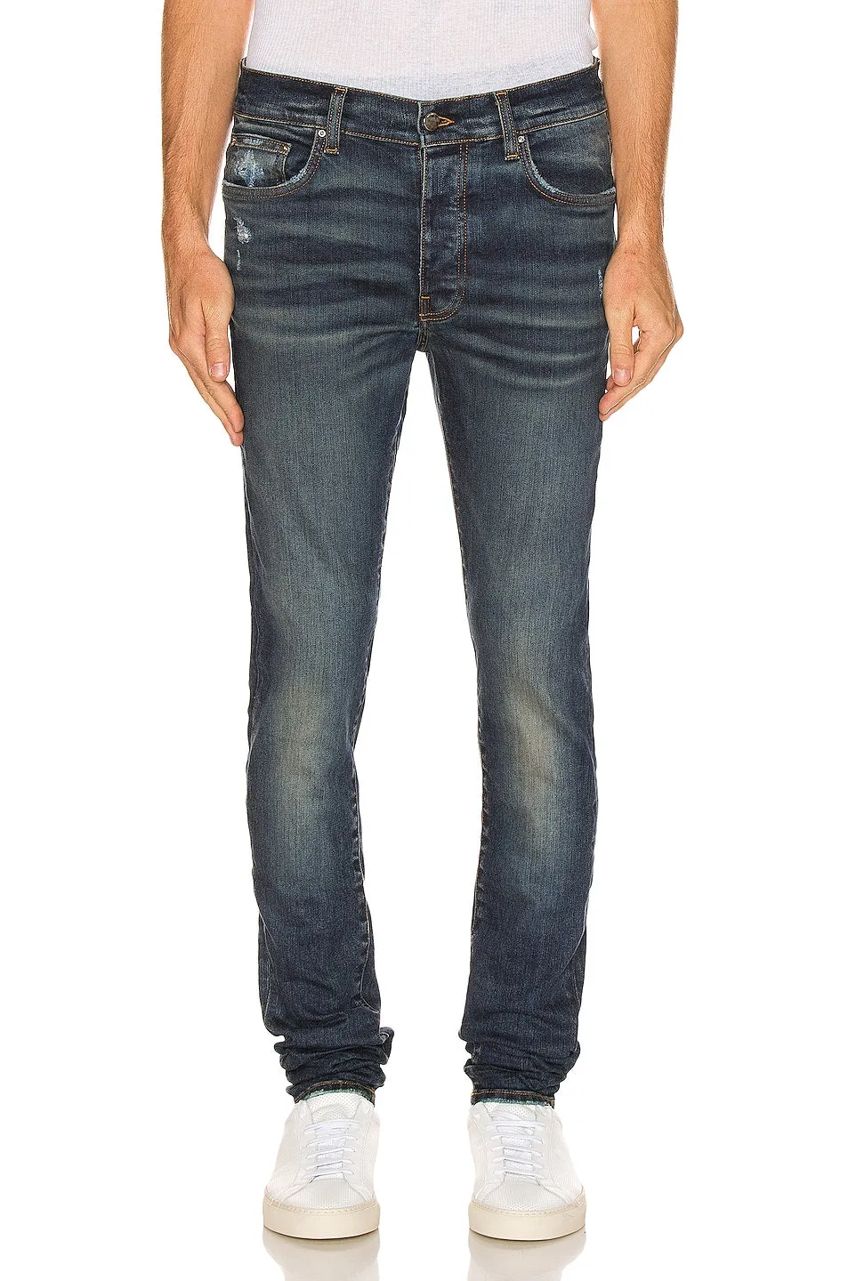 Amiri Stack Skinny Jeans in Deep Classic indigo