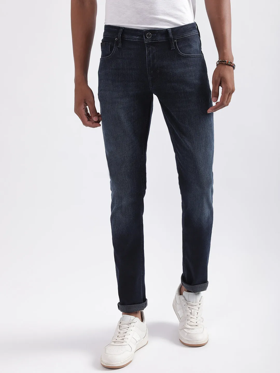 Antony Morato Men Tapered Fit Light Fade Clean Look Jeans