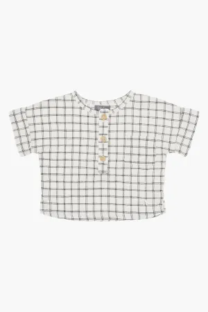 Baby Shirt Tocoto Vintage Check Off White