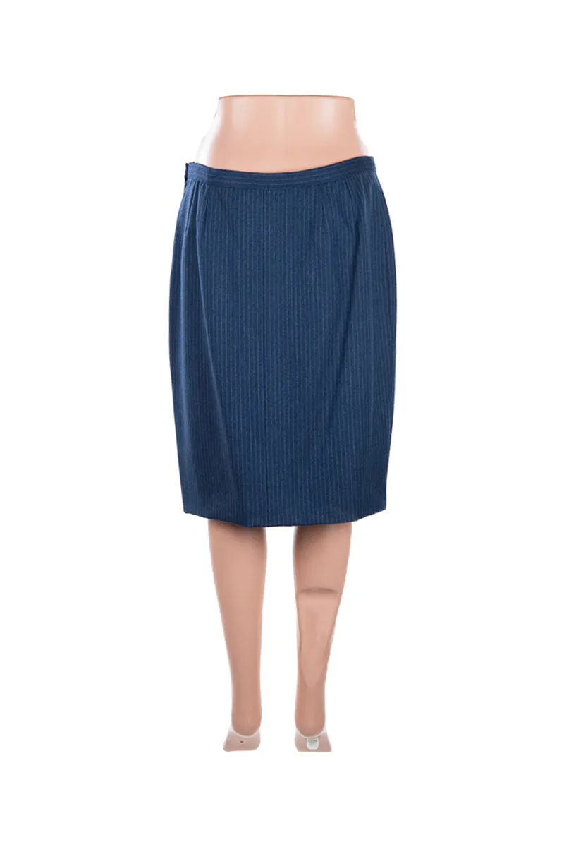 Blue Pinstripe Skirt