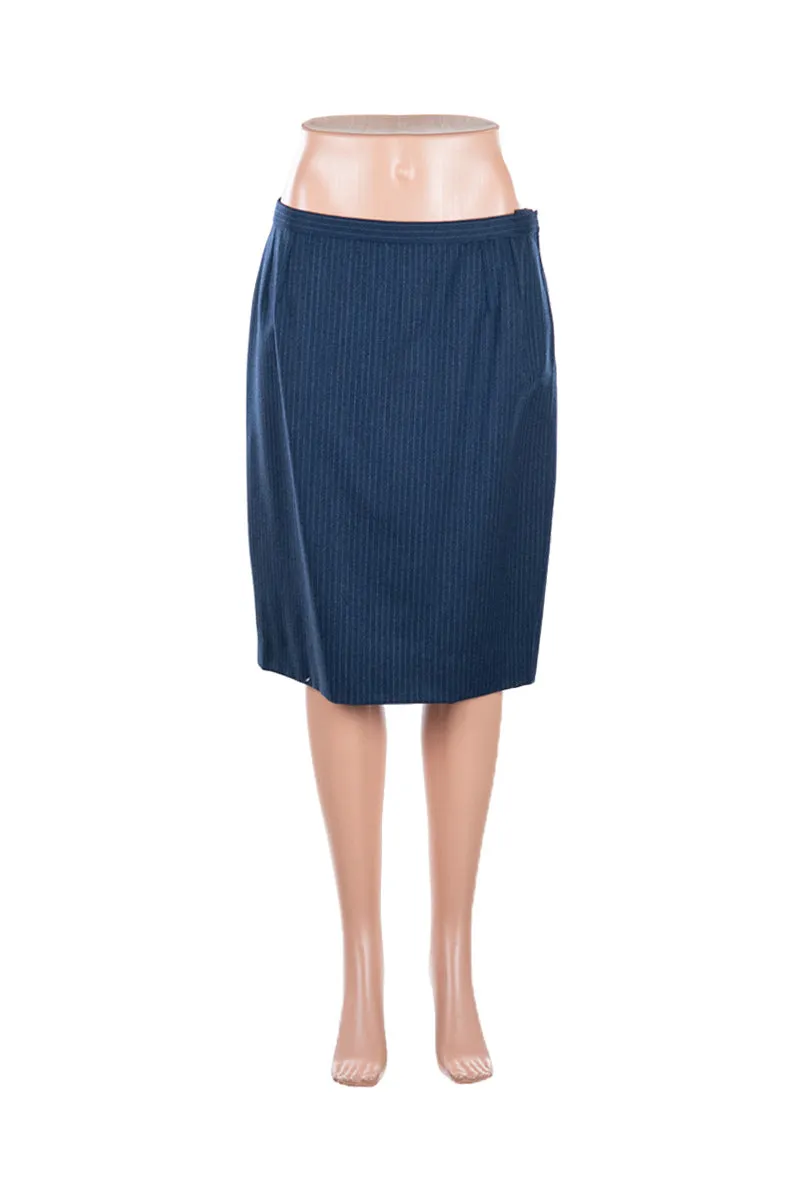 Blue Pinstripe Skirt