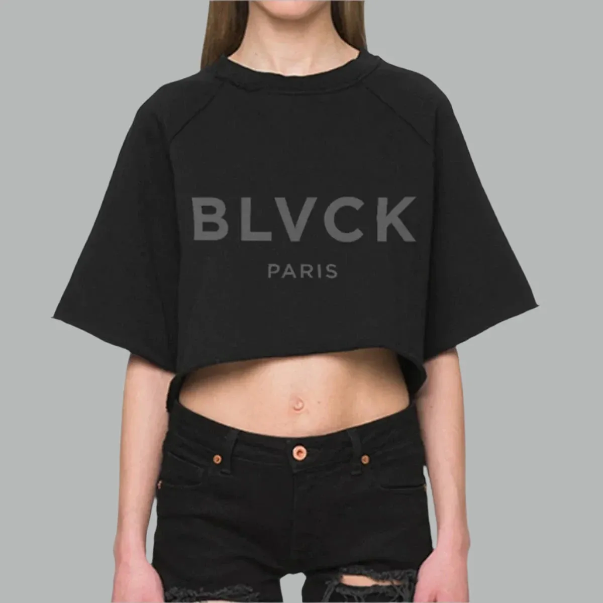 Blvck Paris - "Blvck Tee (Cropped)" - Soft Terry Cotton