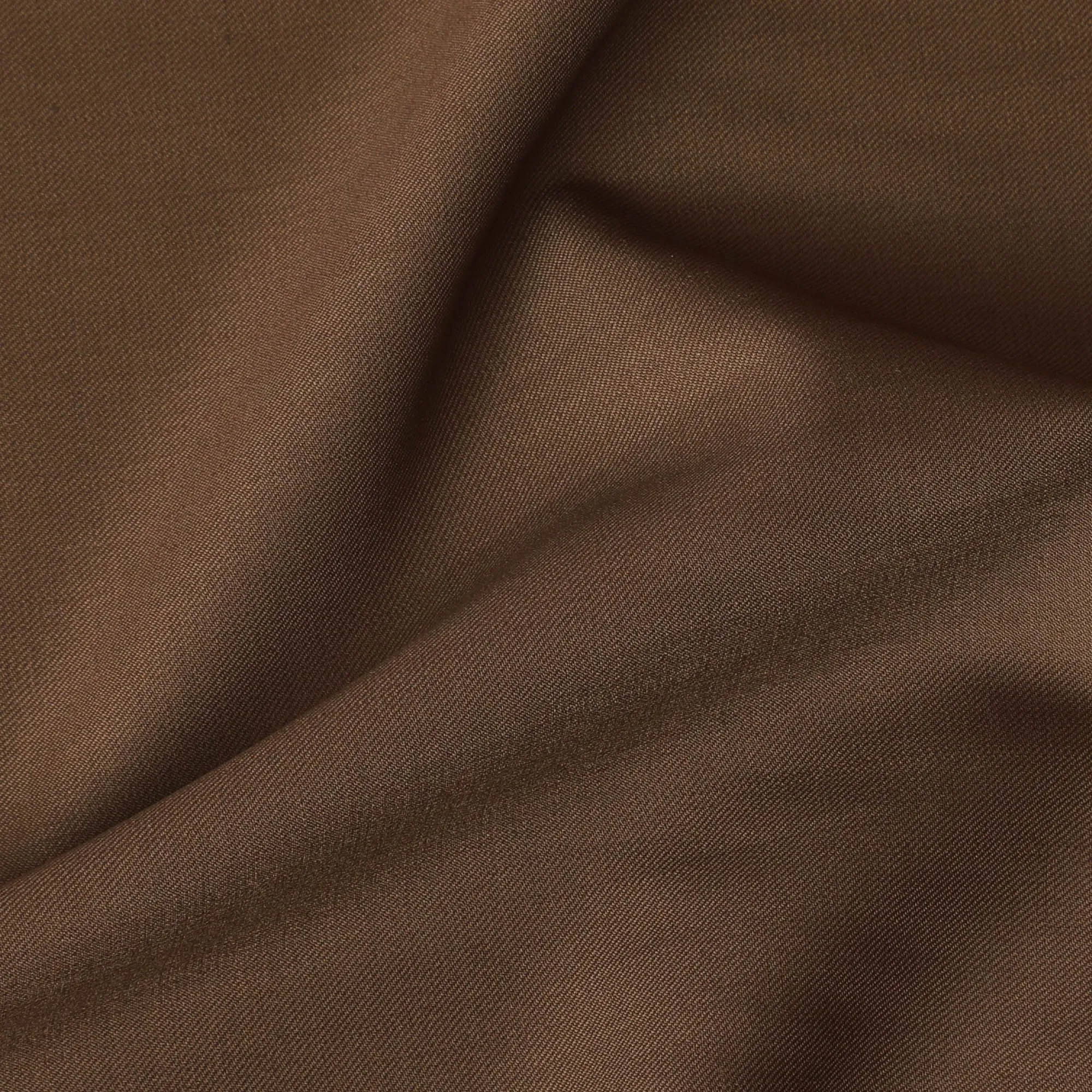 Chocolate brown Premium plain Super 140's blended wool suiting fabric-D17277