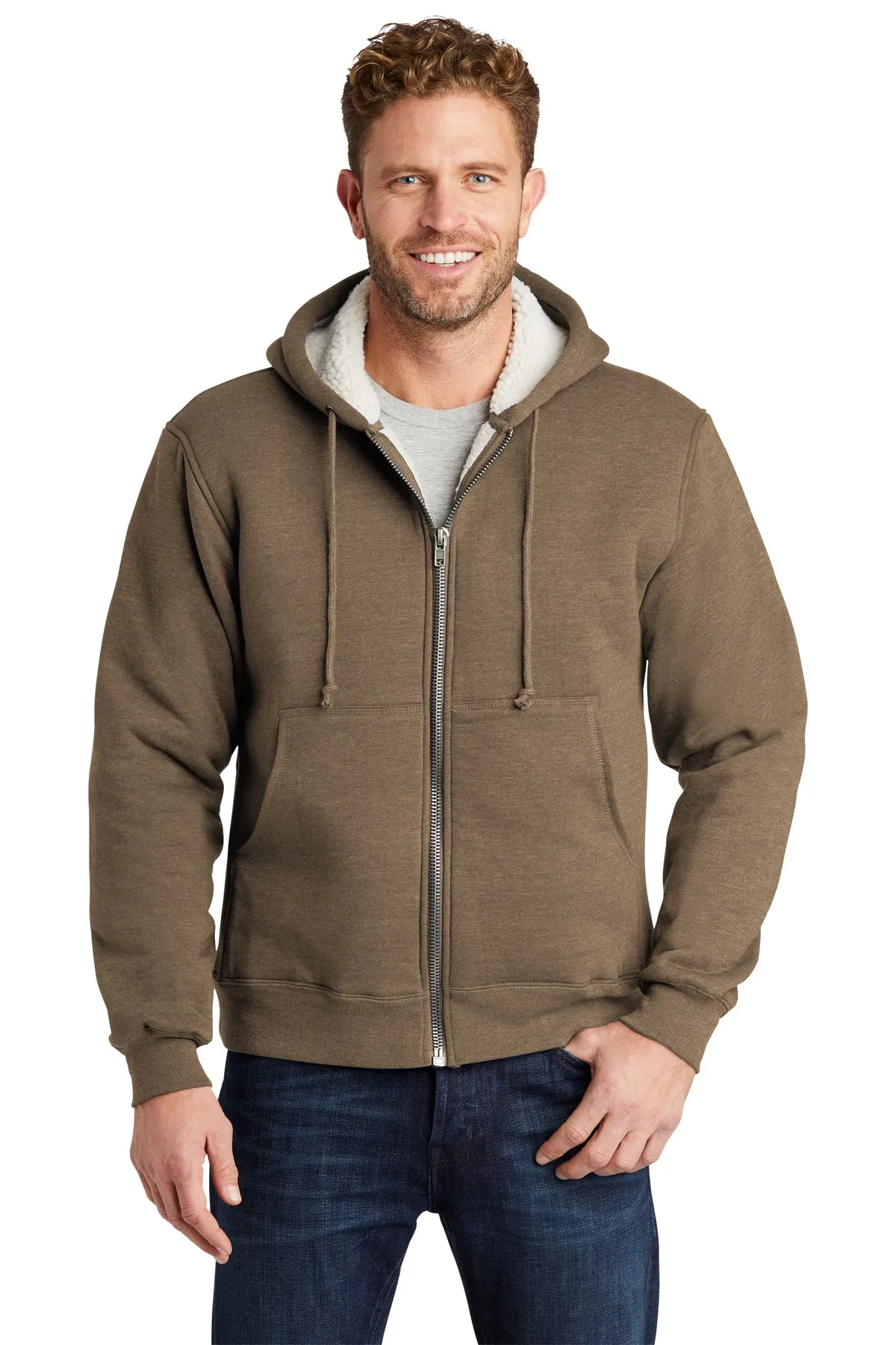 Cornerstone Heavyweight Sherpa-Lined Hooded Fleece Jacket