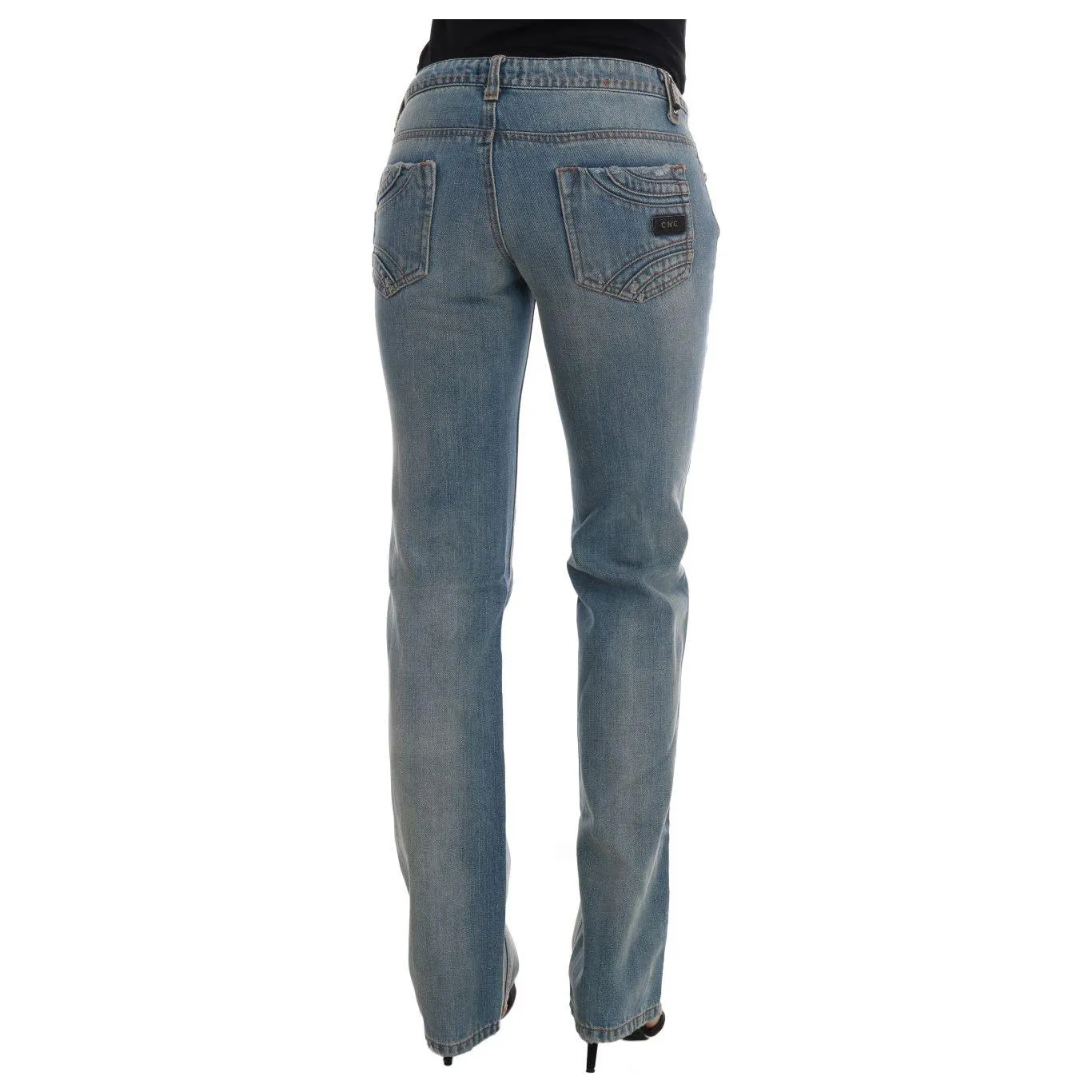 Costume National Chic Classic Fit Straight Blue Jeans