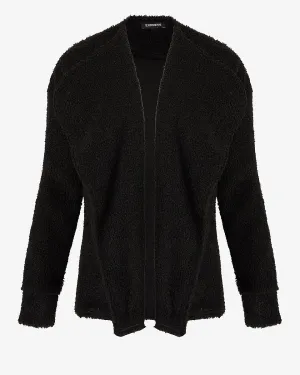 Cozy Sherpa Flyaway Jacket in Pitch Black