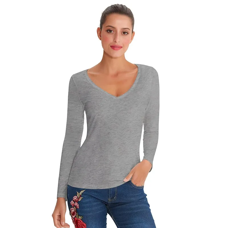 DressBetty - 94% Cotton Casual Long Sleeve Tees