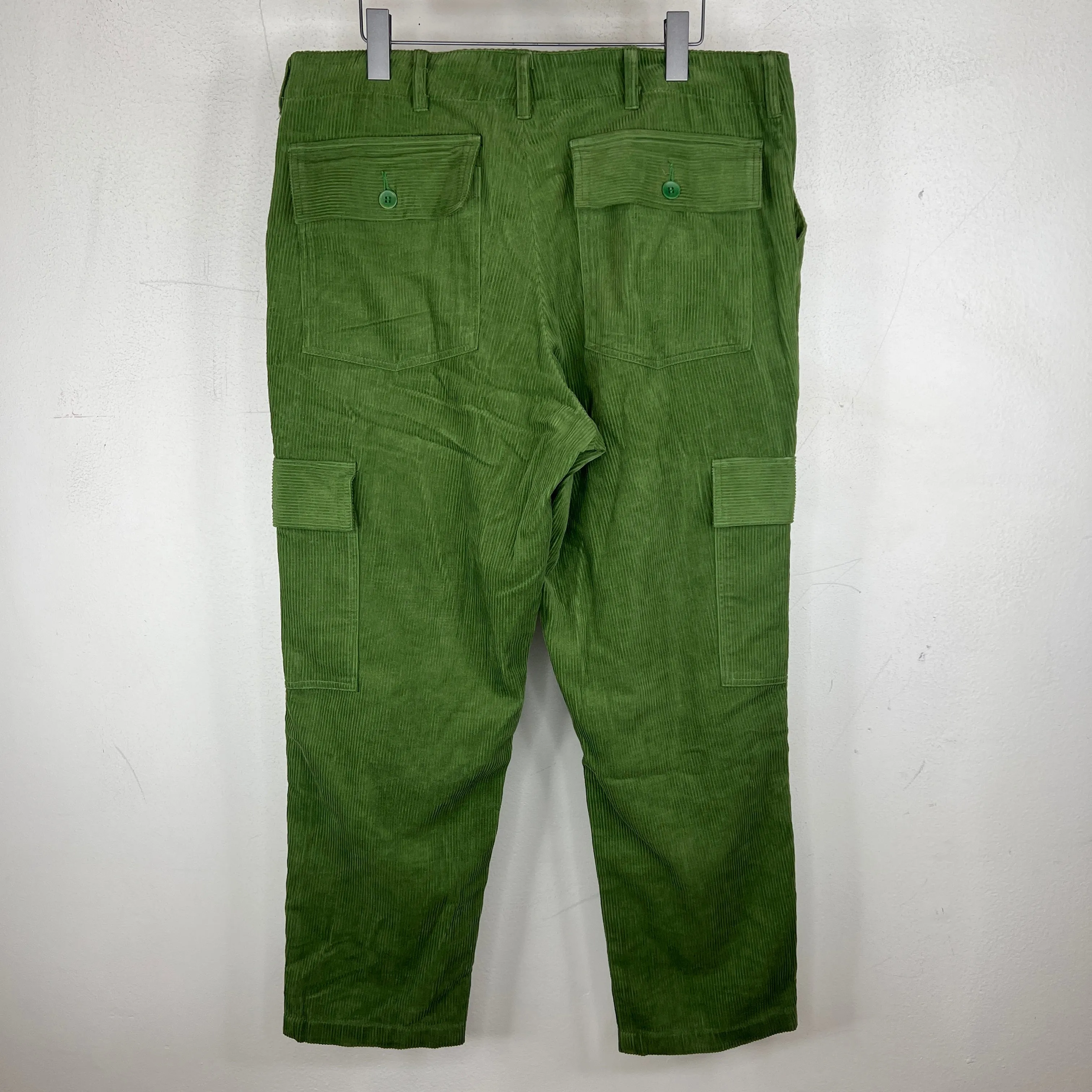 Elder Statesman Green Corduroy Pants