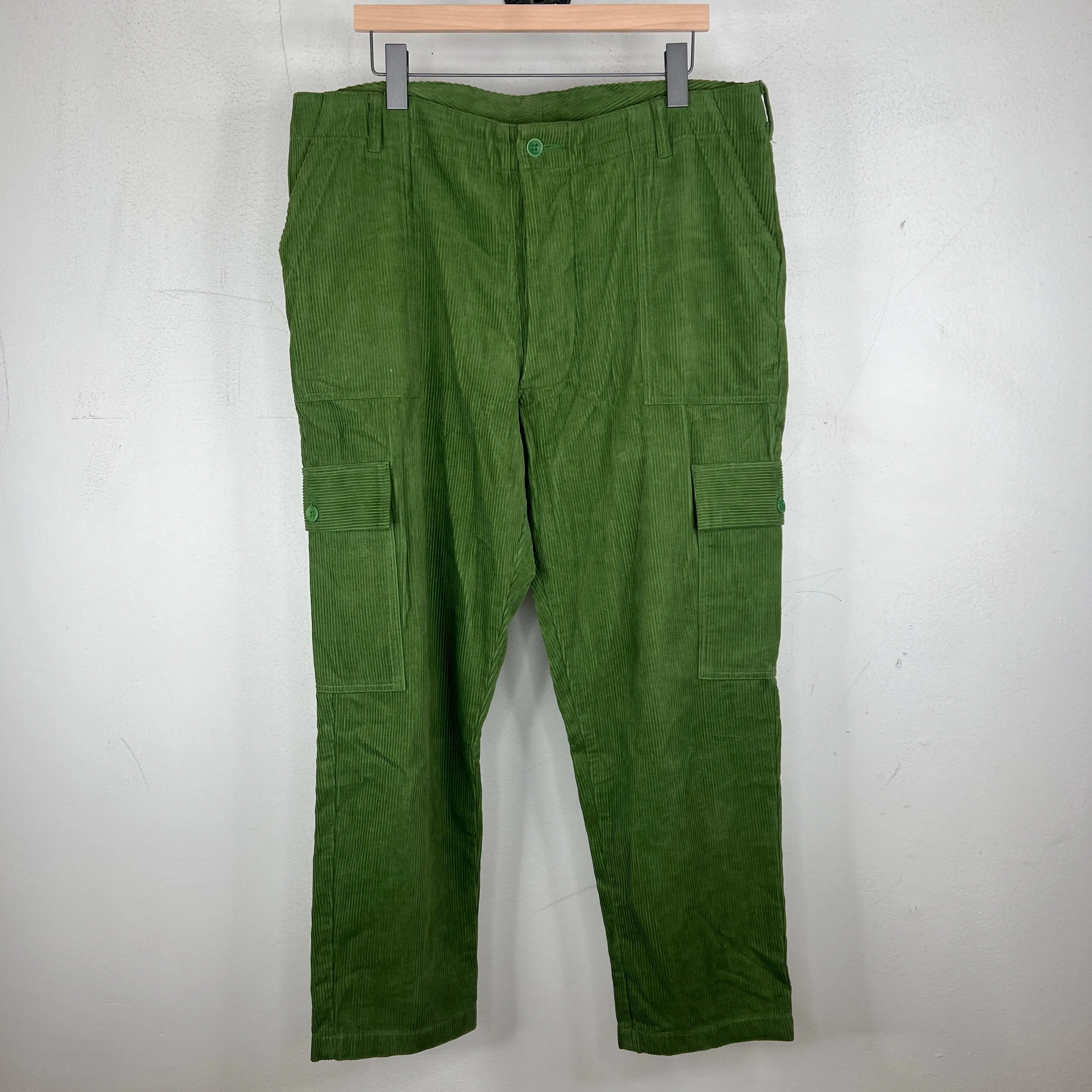 Elder Statesman Green Corduroy Pants