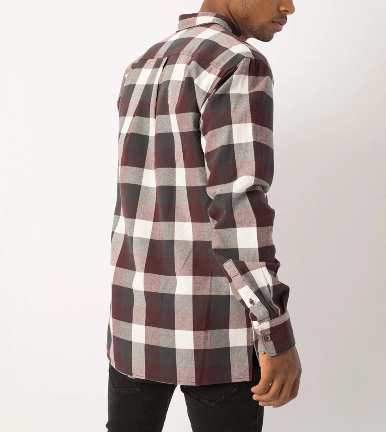 Flannel LS Shirt Port/Vintage Black - Sale