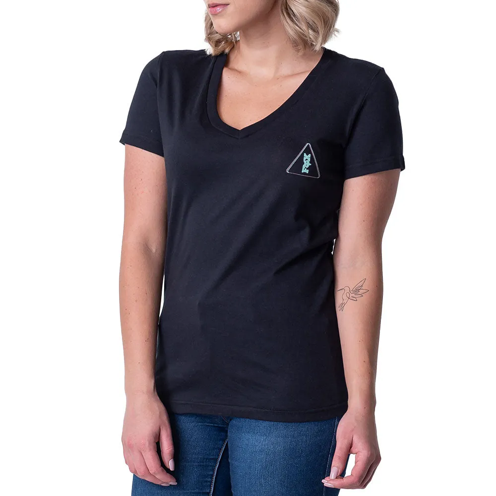 Fox Women's Brake Off Ss V-Neck Tee (Black)