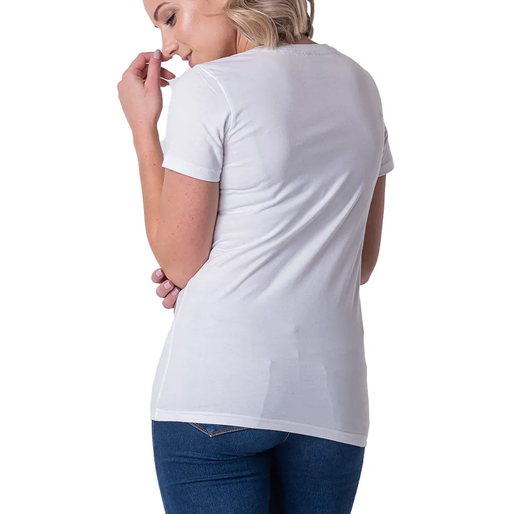 Fox Women's Brake Off Ss V-Neck Tee (White)