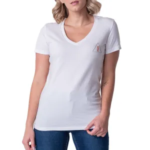 Fox Women's Brake Off Ss V-Neck Tee (White)