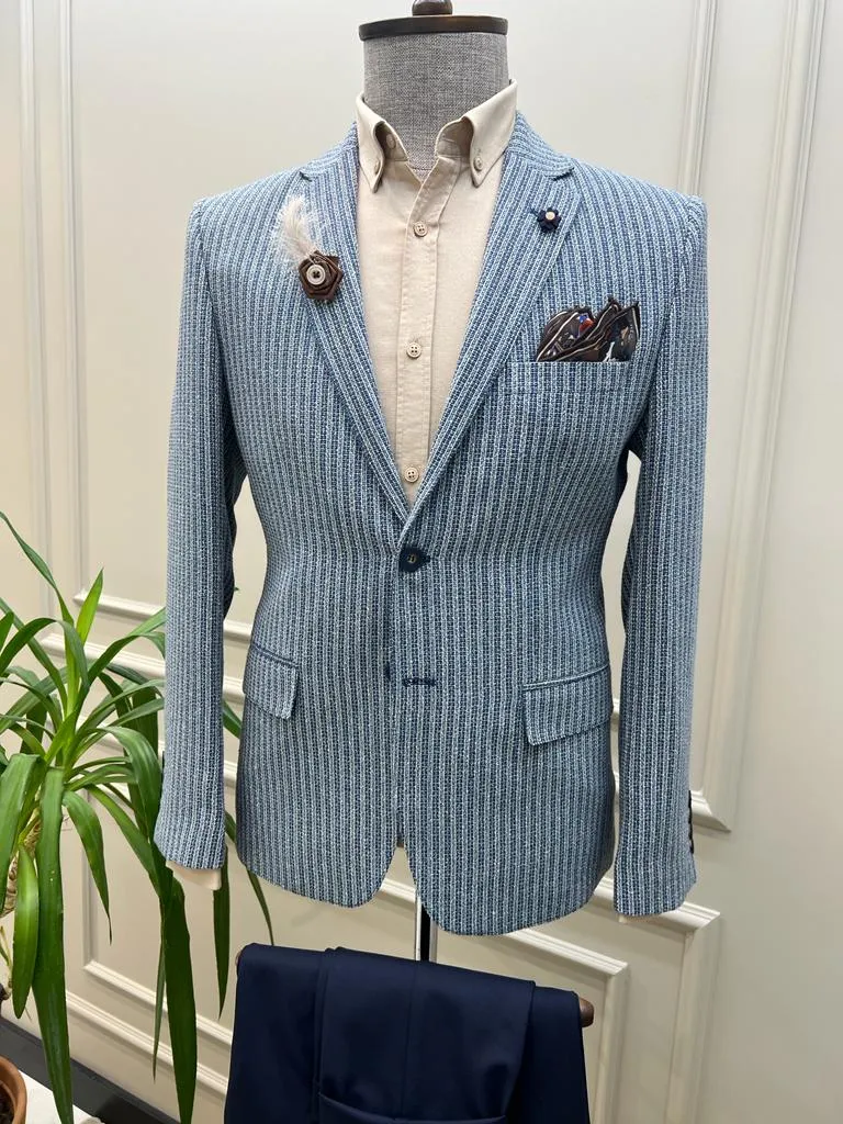 Giovanni Mannelli Slim Fit Dot Detailed Blazer