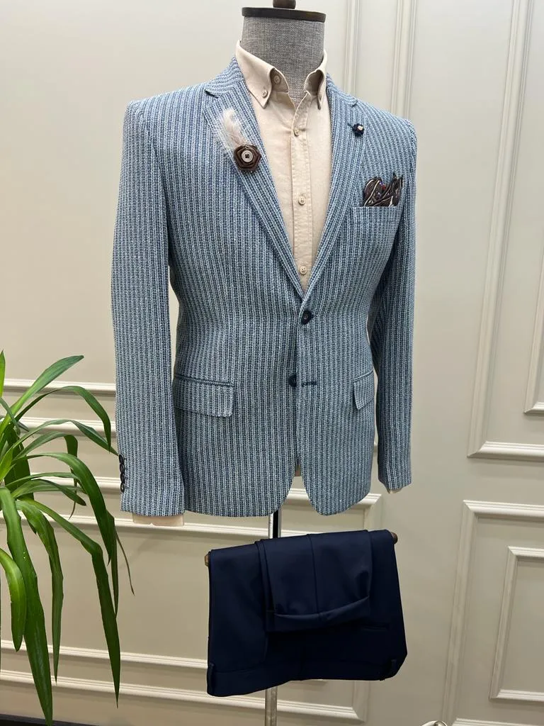 Giovanni Mannelli Slim Fit Dot Detailed Blazer