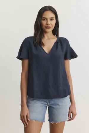 JENNIFER LINEN TOP