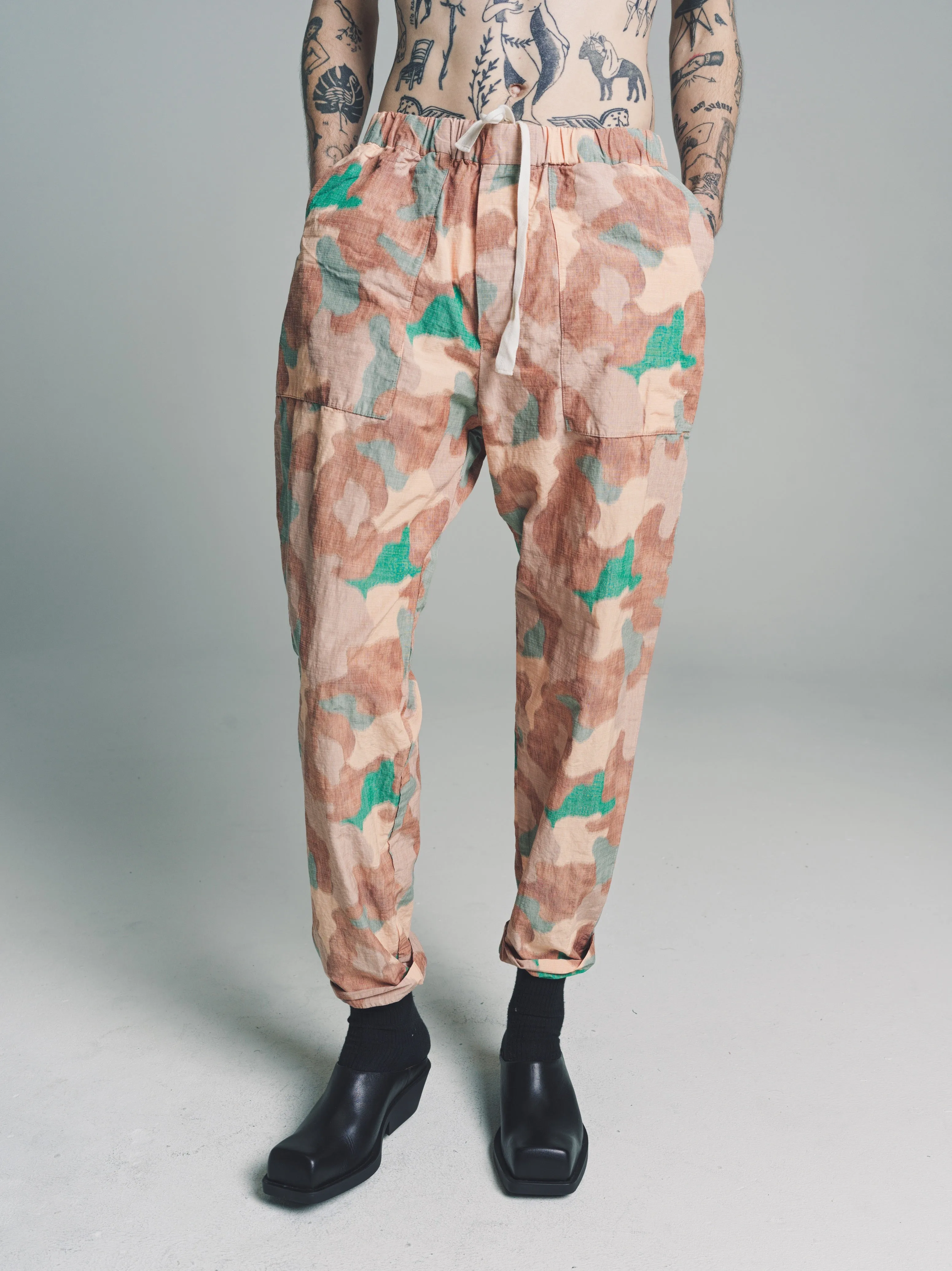 Khaki Ikat Jog AH Militaire Pant