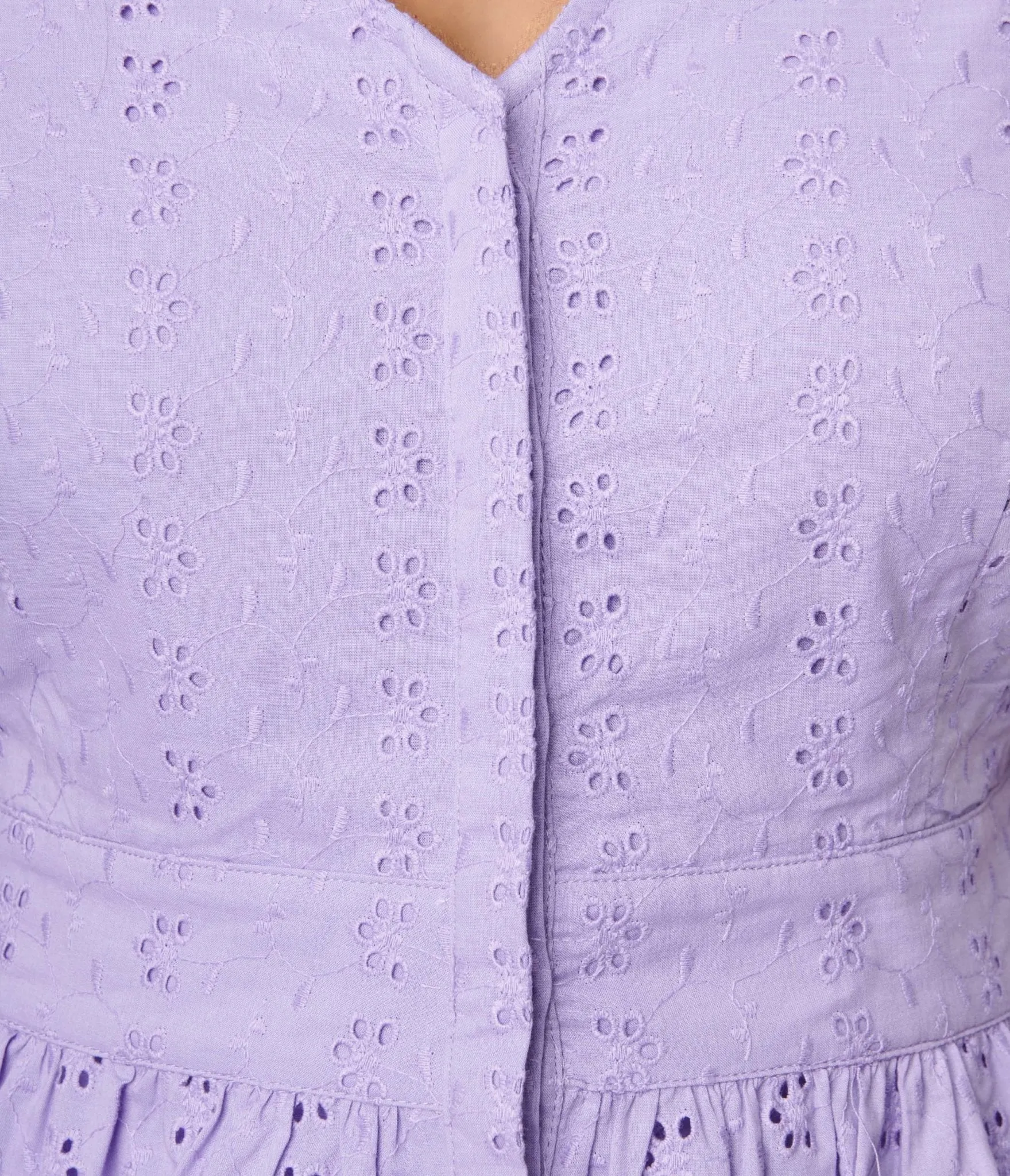 Lavender Eyelet Jolene Blouse