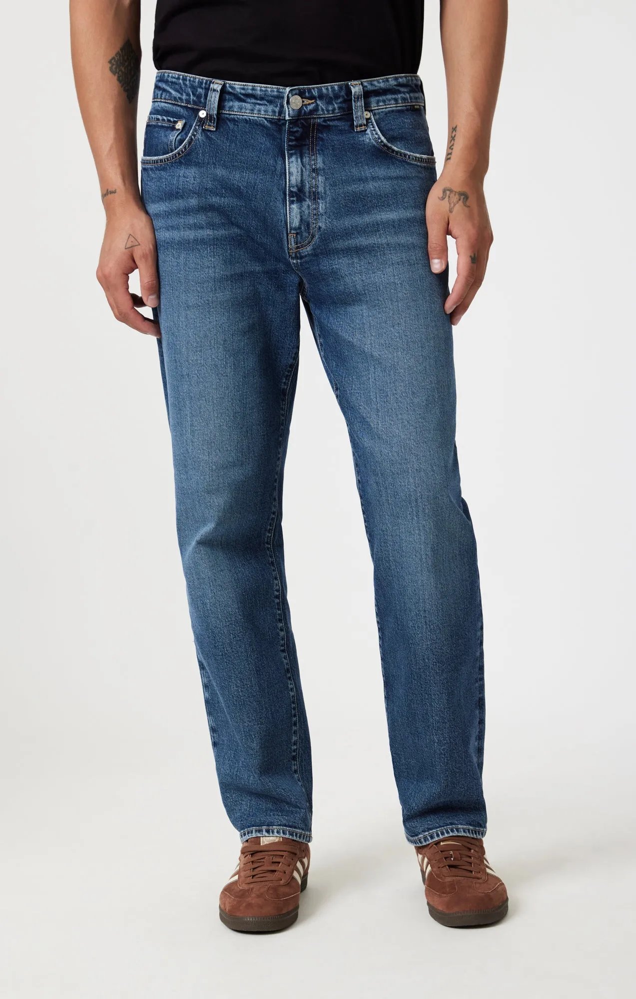 MARCEL LOOSE STRAIGHT LEG IN MID BRUSHED CLASSIC BLUE