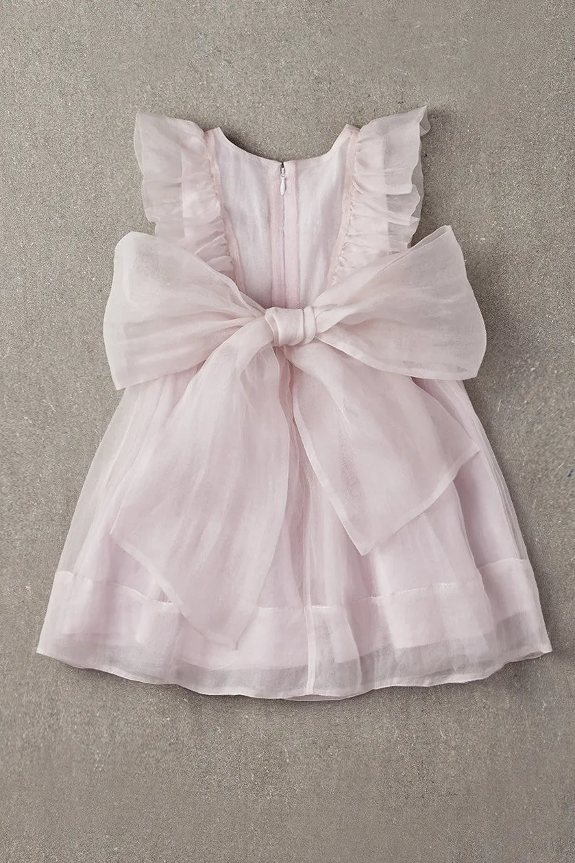 Nellystella Mae Silk Girls Dress - Orchid Ice