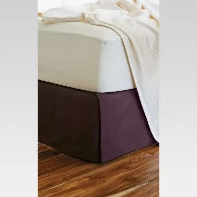 New - Threshold Bed Skirt Oversized Cotton Sateen Pleated Wrinkle-Free, White, Queen