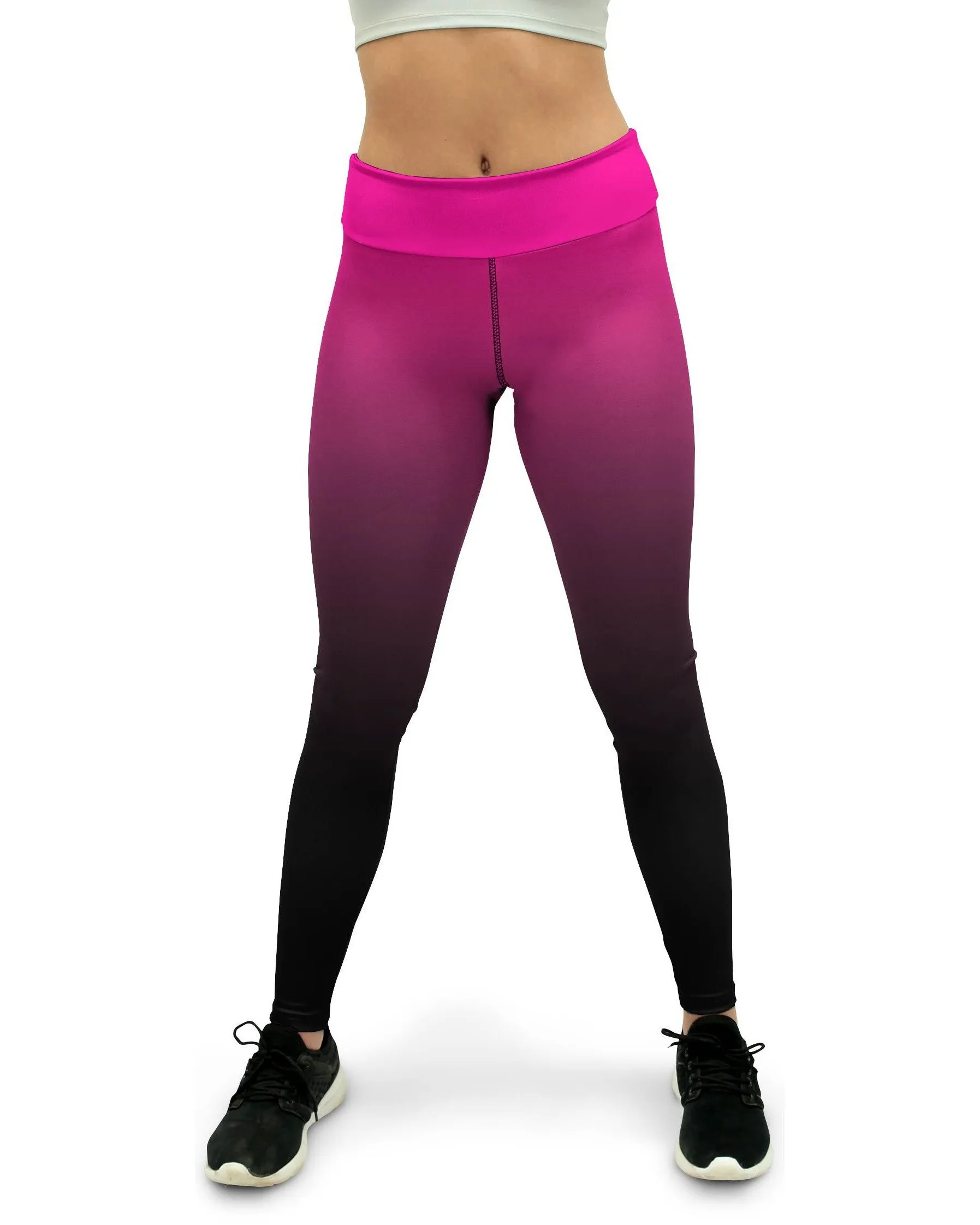 Ombre Pink to Black Yoga Pants