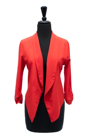 Red Open Blazer