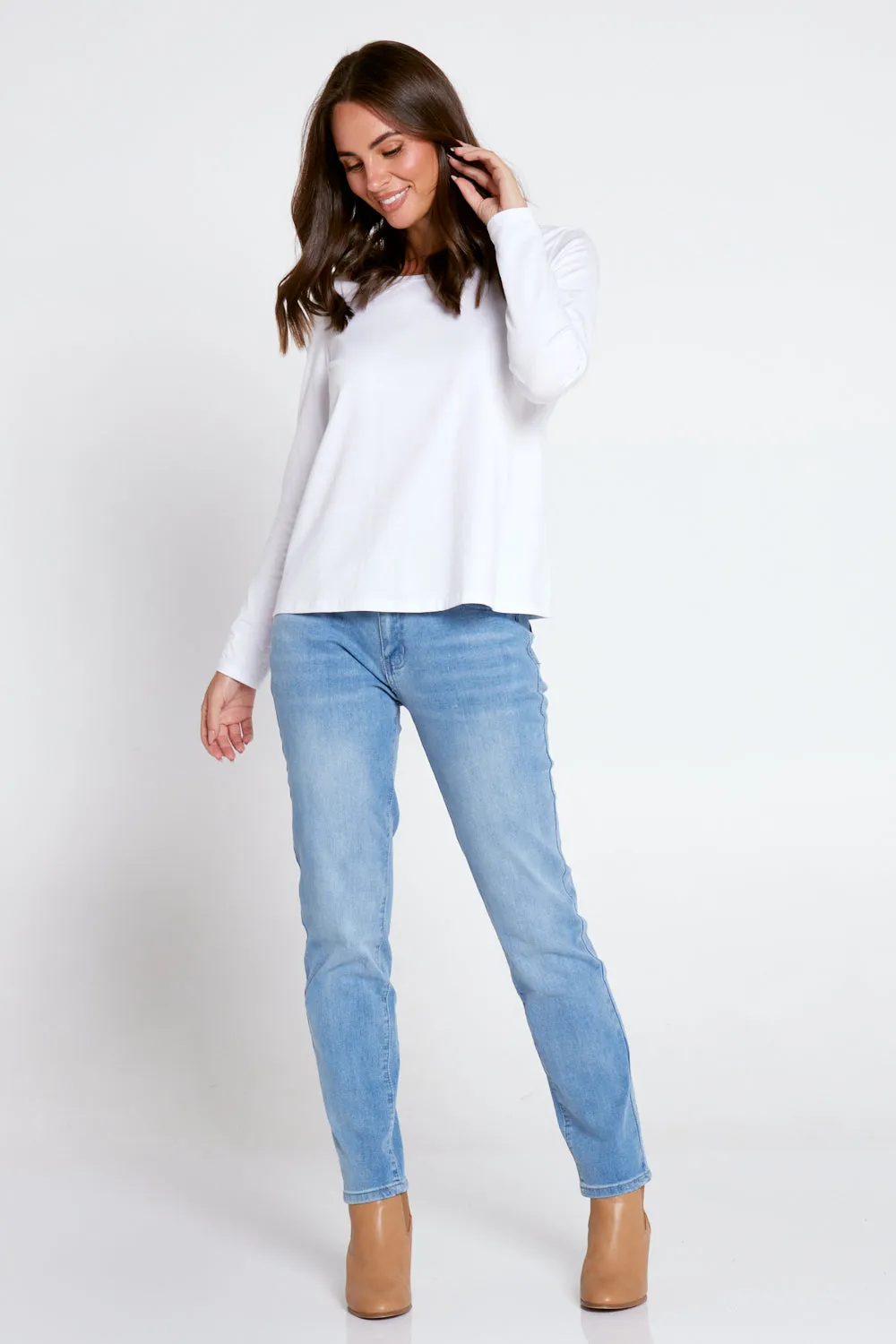 Savannah Cotton Jeans - Denim