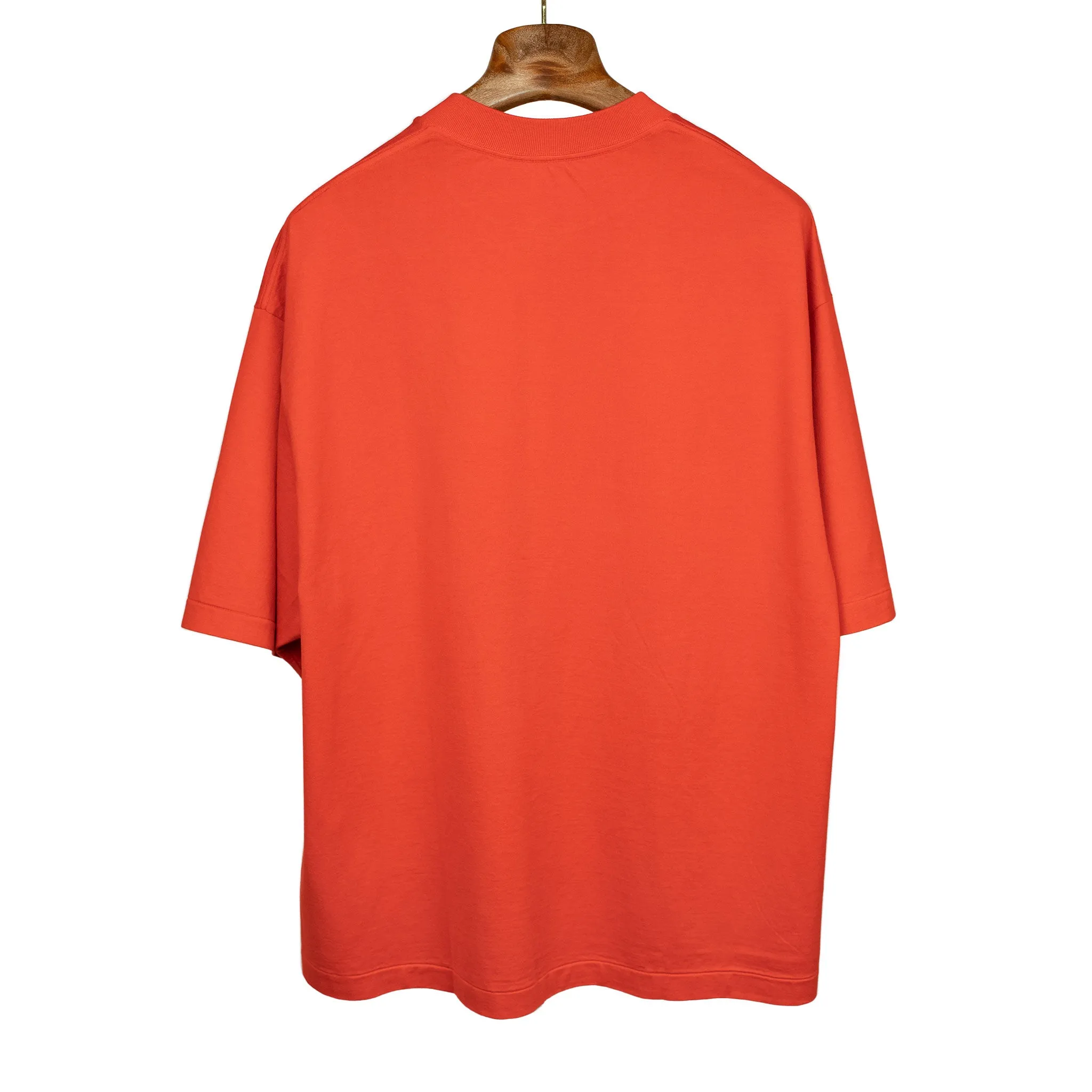 Short sleeve tee in vermillion suvin supima cotton