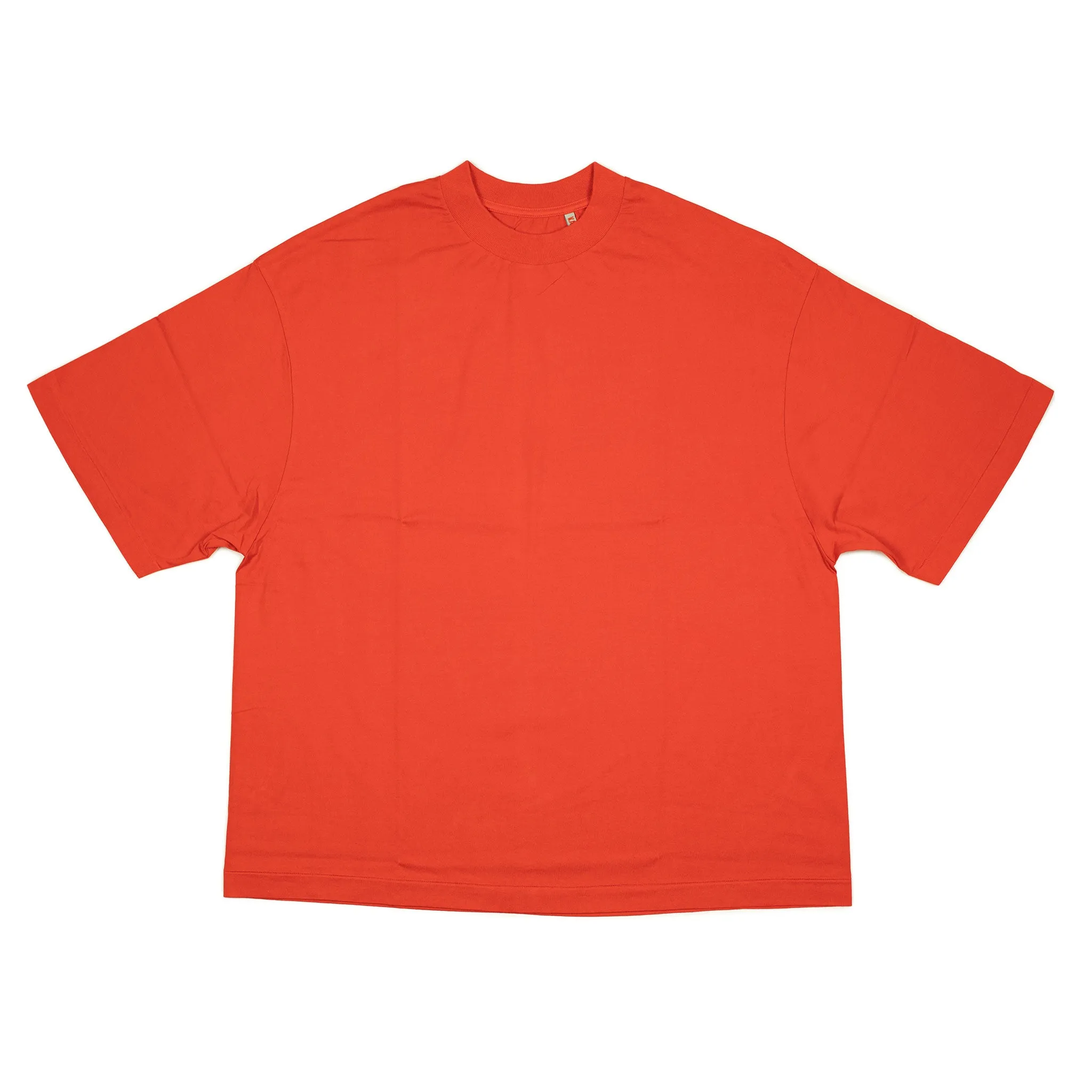 Short sleeve tee in vermillion suvin supima cotton