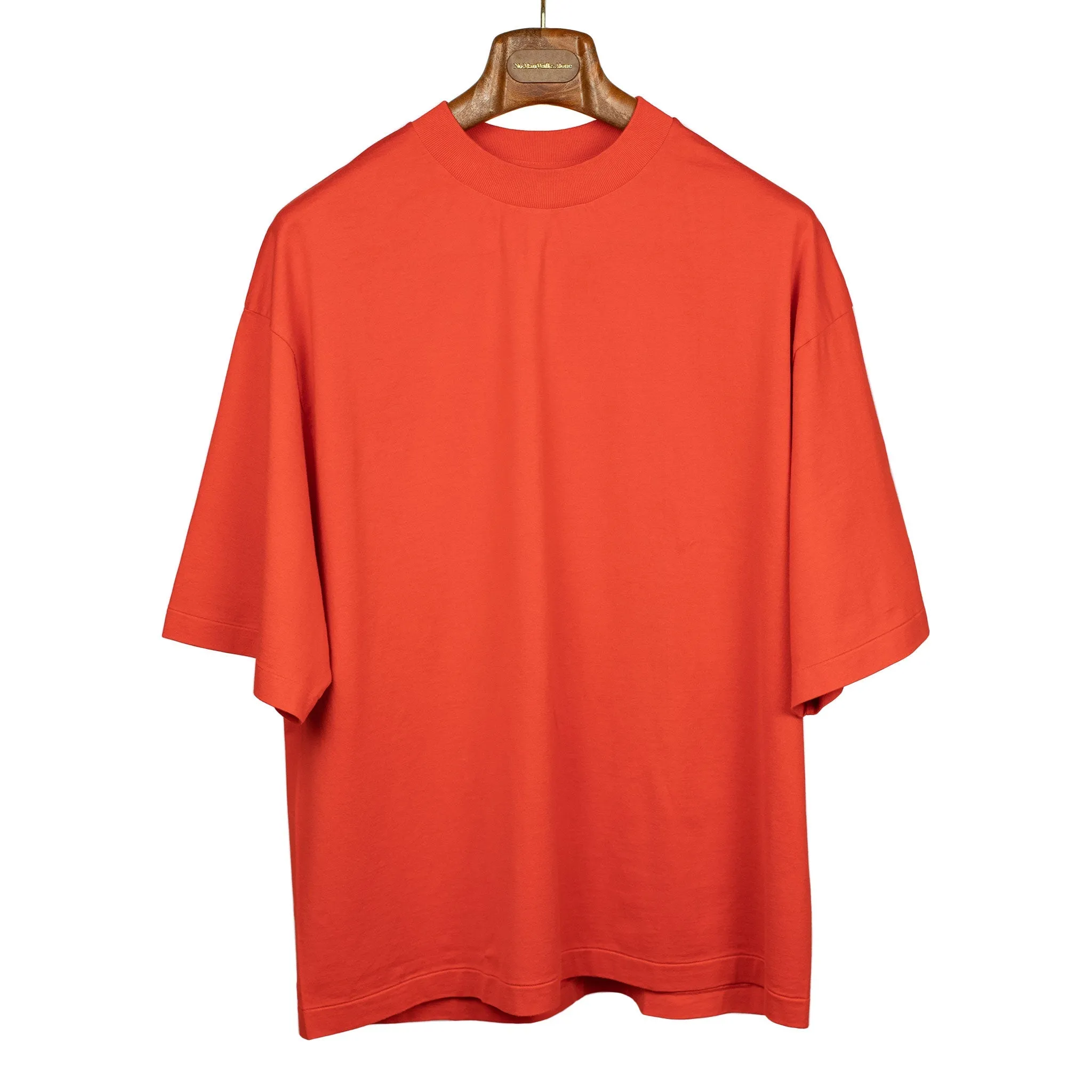 Short sleeve tee in vermillion suvin supima cotton