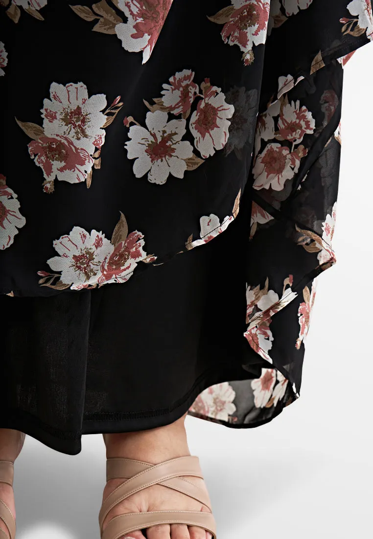 Sofia Floral Chiffon Skirt