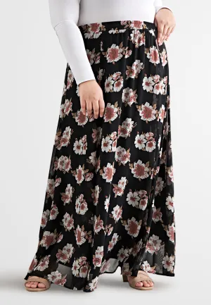 Sofia Floral Chiffon Skirt