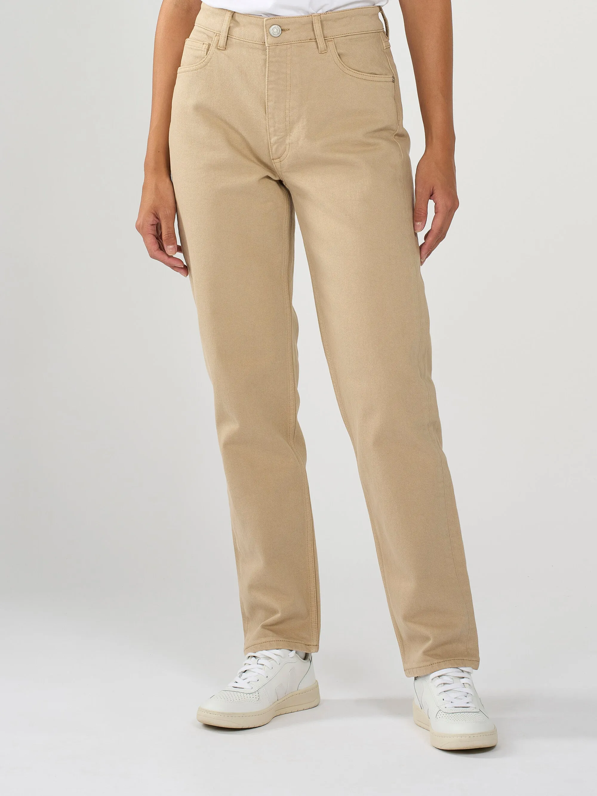 STELLA tapered Twill Pants - Incense