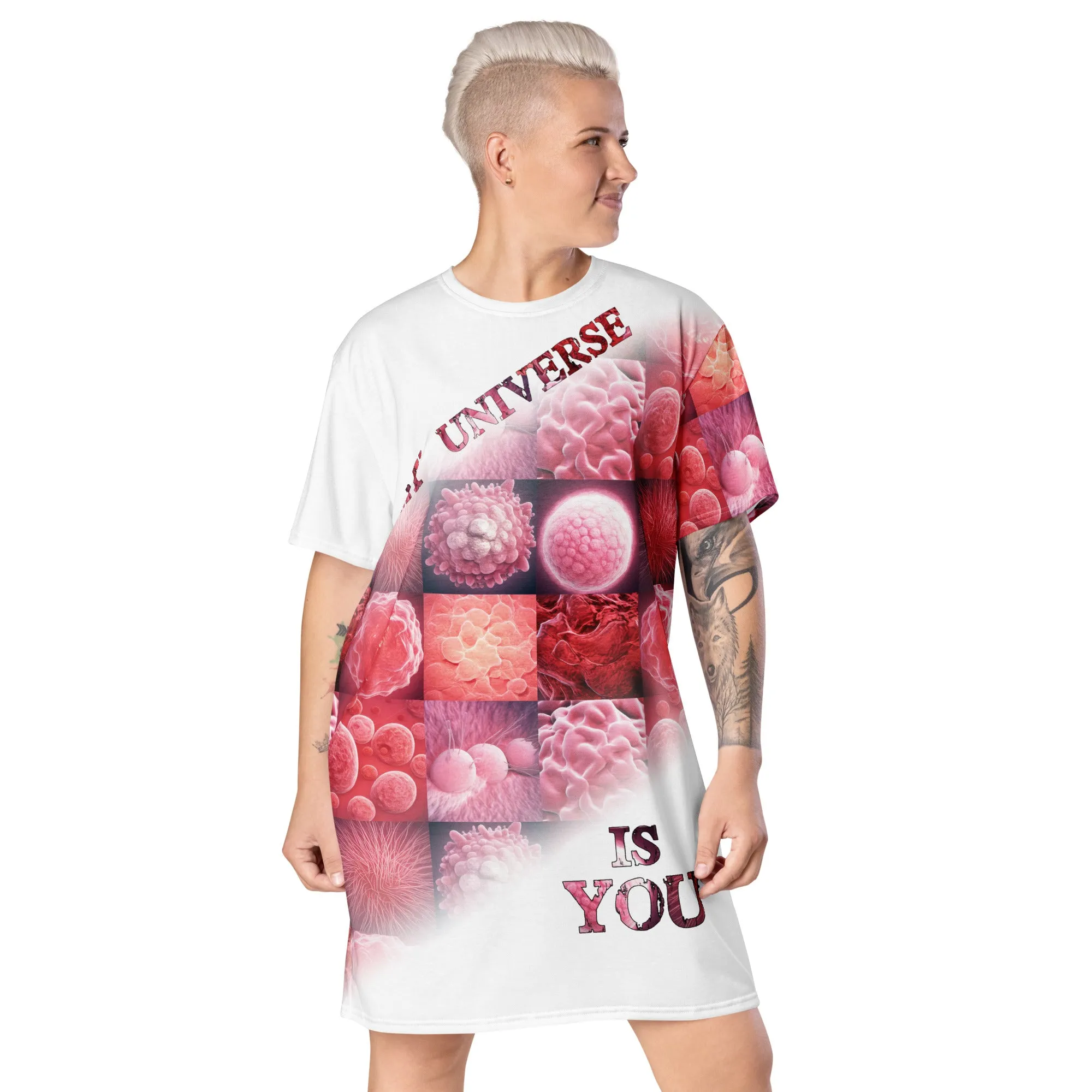 T-Shirt Dress Cells in Pink