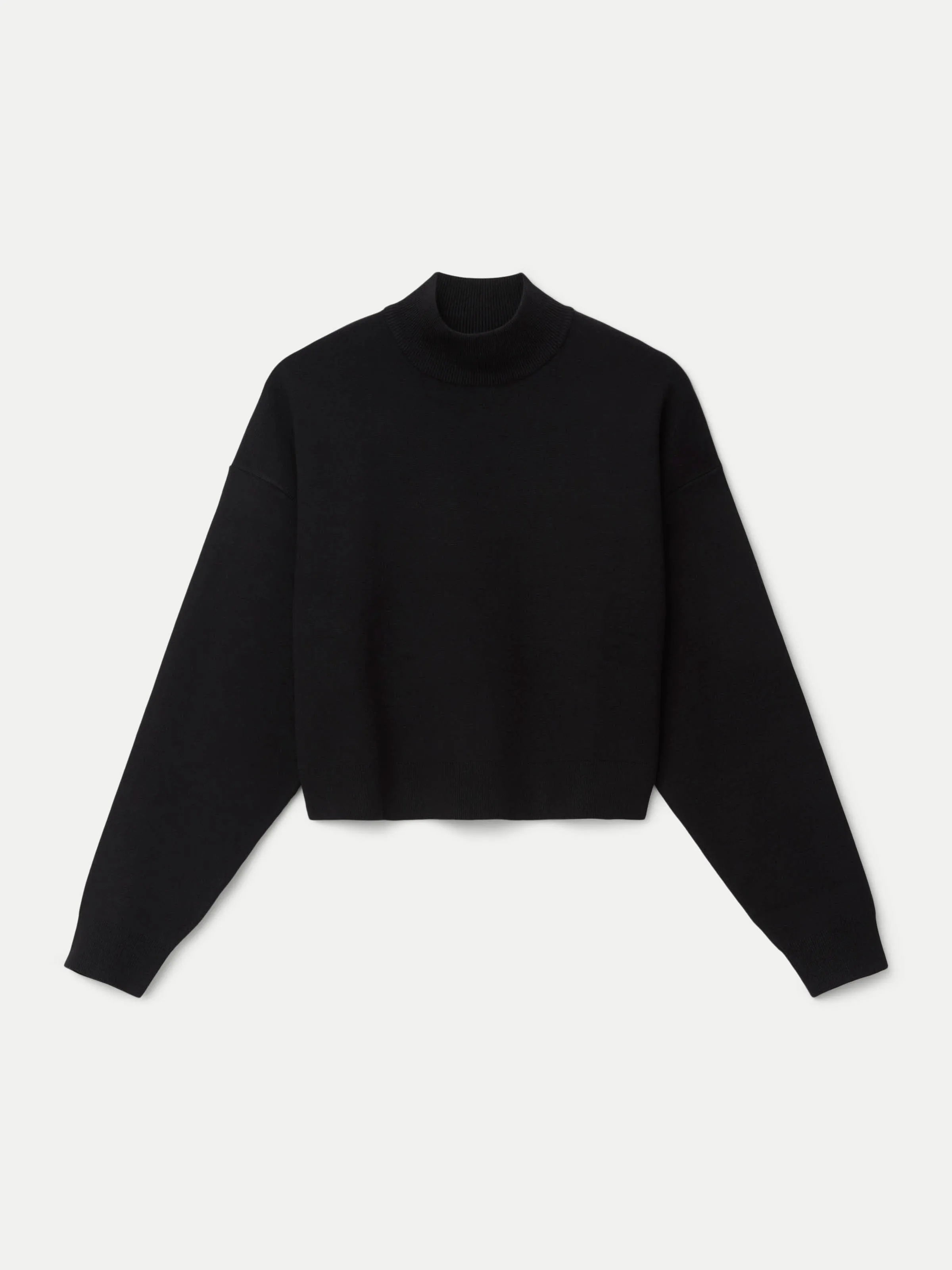 The Compact Mockneck Sweater in Black