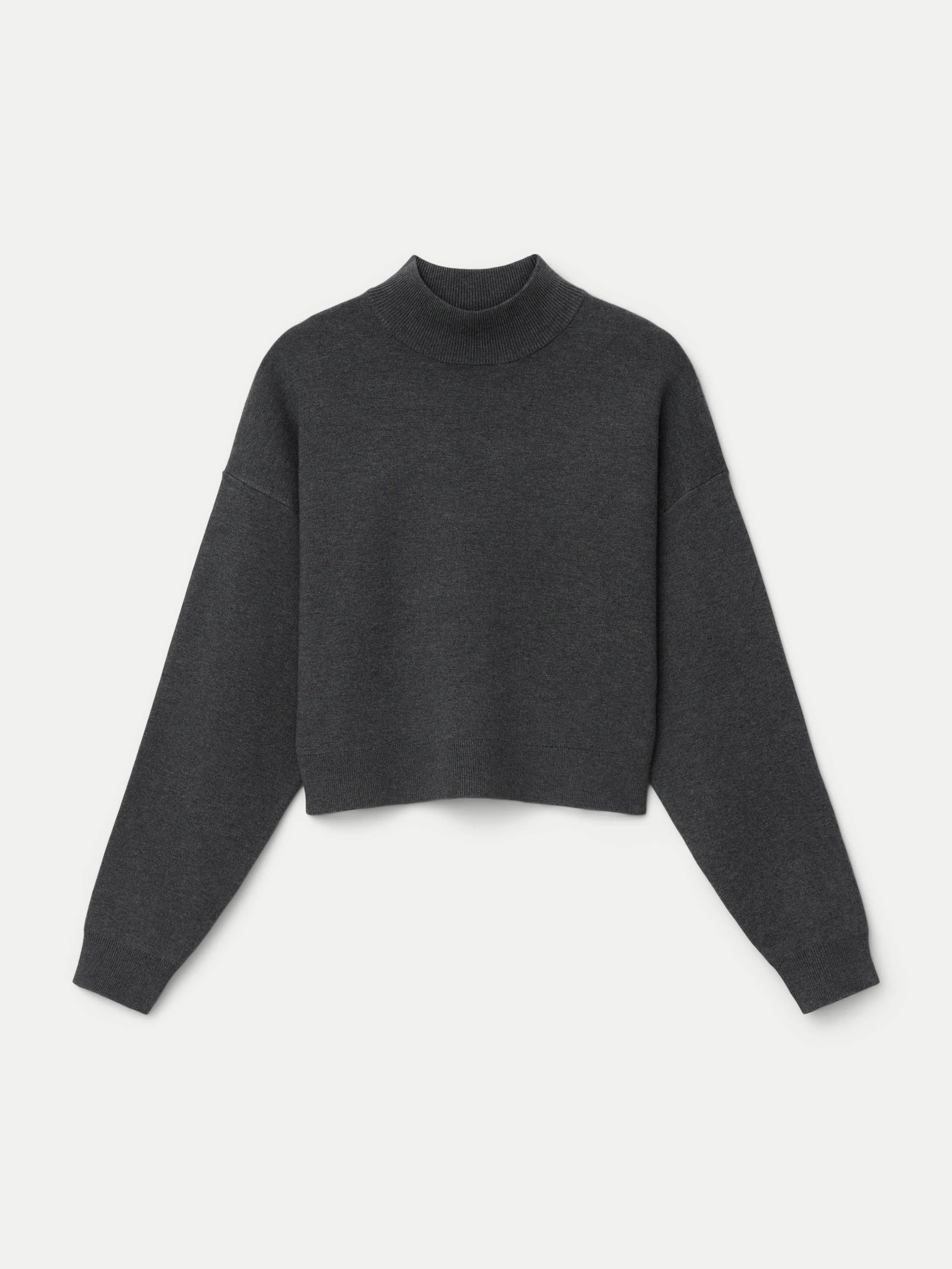 The Compact Mockneck Sweater in Cool Grey