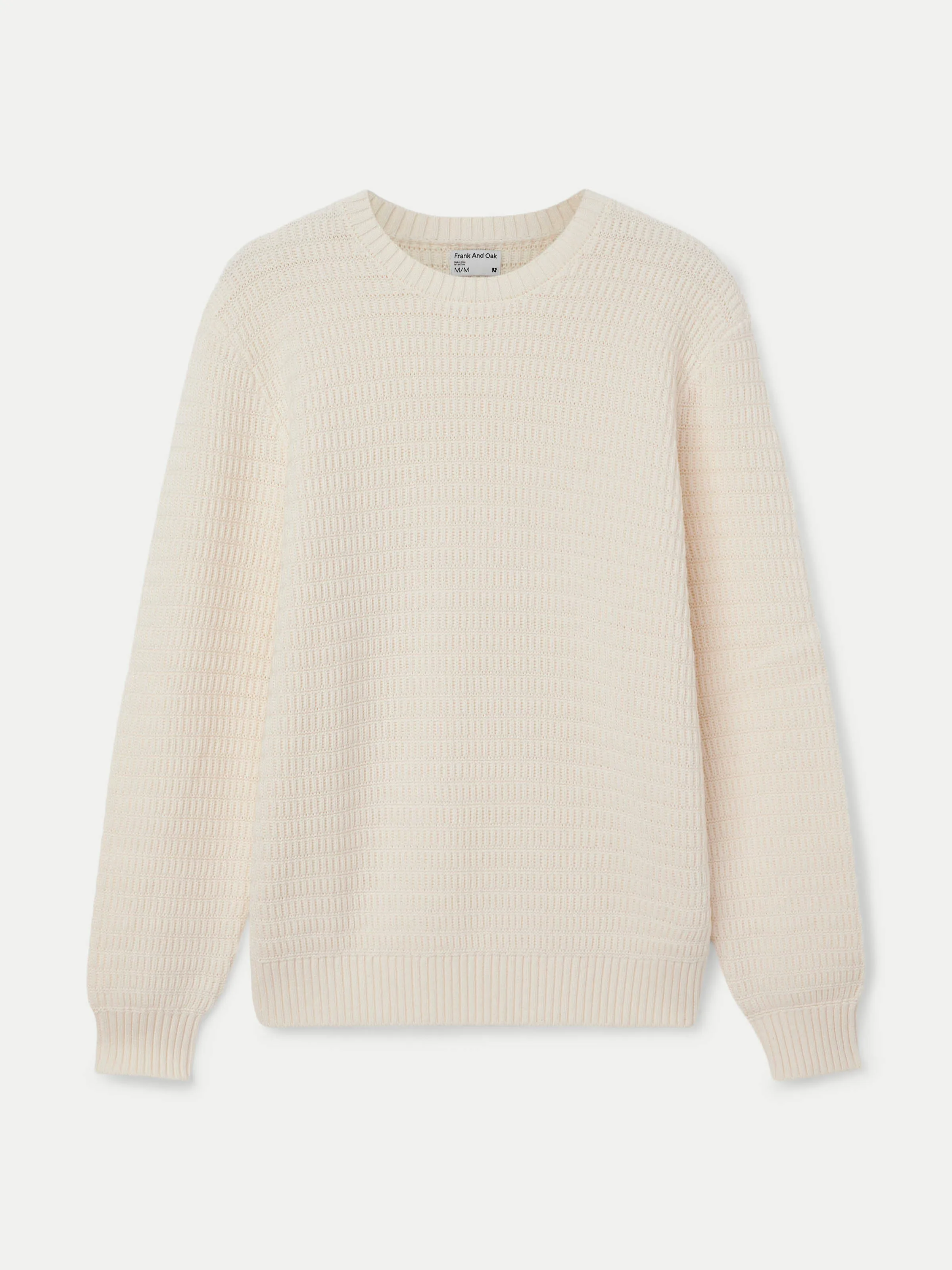 The Ribbed Crewneck Sweater in Cloud