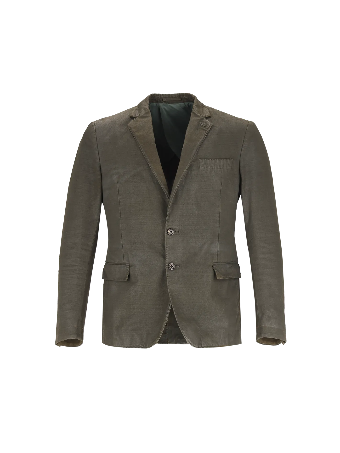 waxed cotton blazer