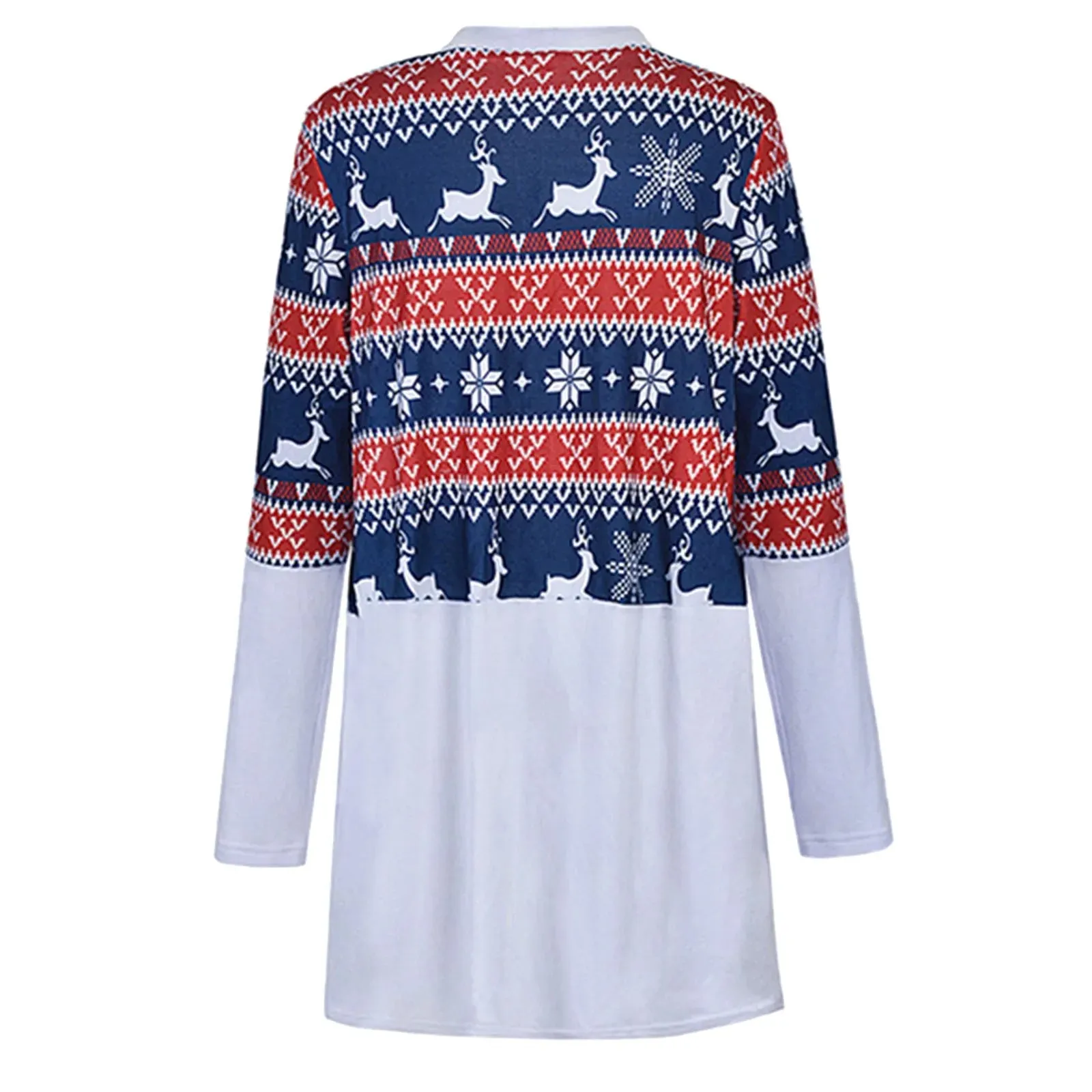 Wenkouban-Christmas Thanksgiving outfits_Casual Long Sleeve New Year Ladies Cardigan Christmas Sweater