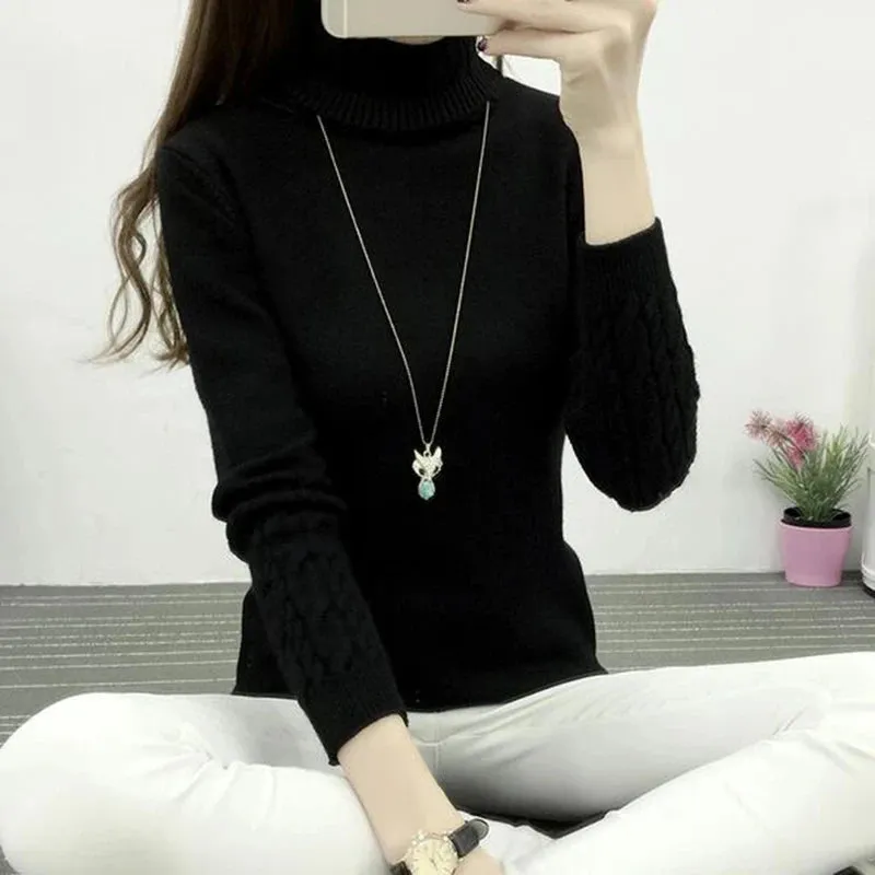 Women Turtleneck Winter Sweater Women  Long Sleeve Knitted Women Sweaters And Pullovers