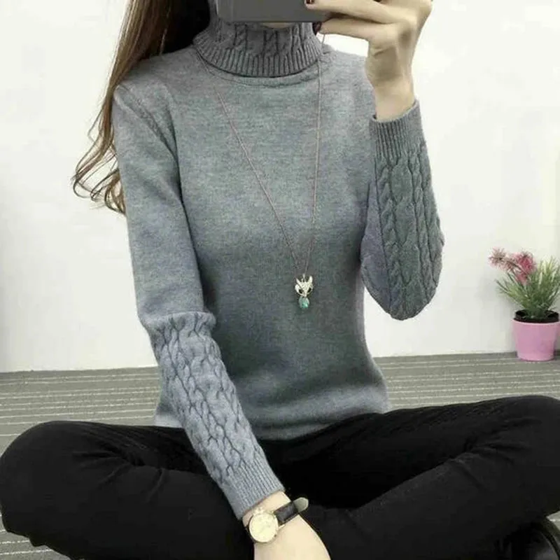 Women Turtleneck Winter Sweater Women  Long Sleeve Knitted Women Sweaters And Pullovers