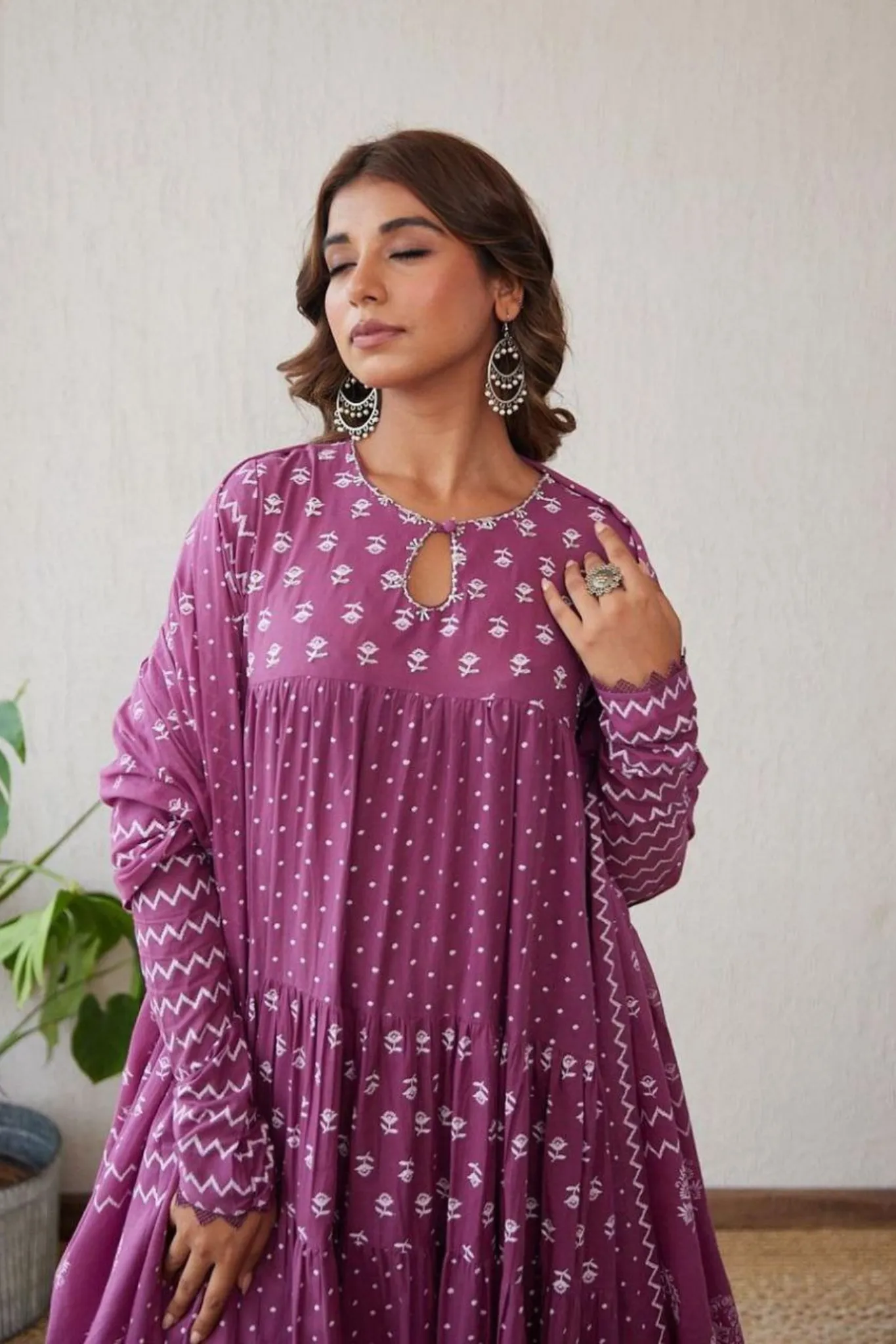 WOMEN'S PRINTED COTTON KURTA & PANT OR DUPATTA SET KURTI IN FULL SLEEVES