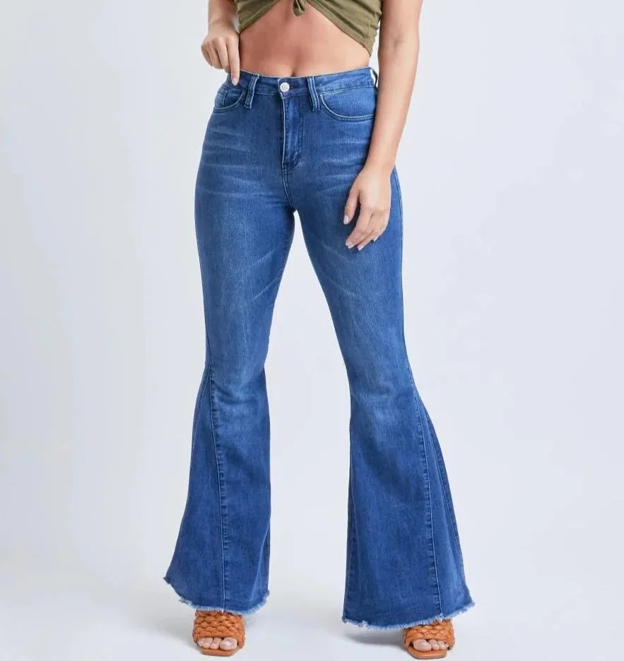 YMI Mega Bell Bottoms - Med Wash P55451N